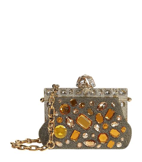 dolce gabbana crystal embellish gold bocy bag|dolce gabbana white totes.